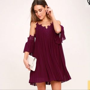 NWT Lulus Give Thanks Cranberry Lace Dress
